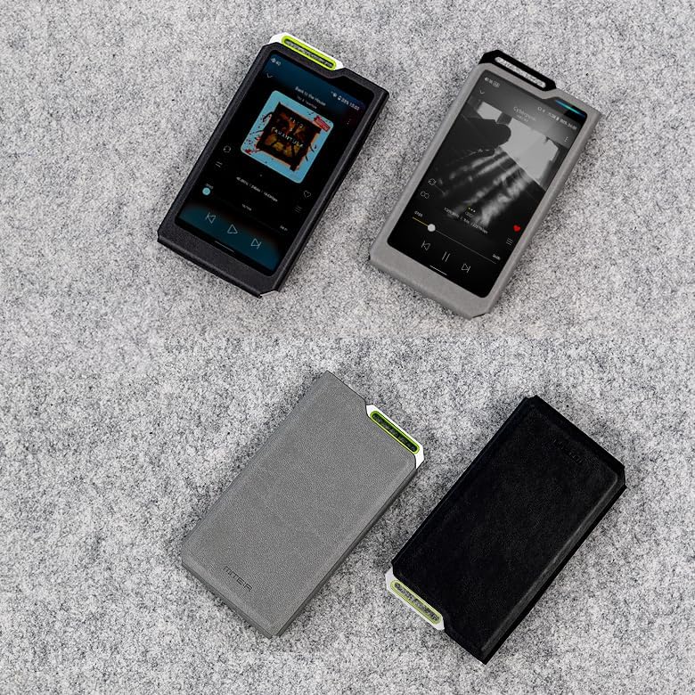 MITER Case for HiBy R4, Handmade Artificial PU Leather Cover for hibyr4 (Black) - Image 2